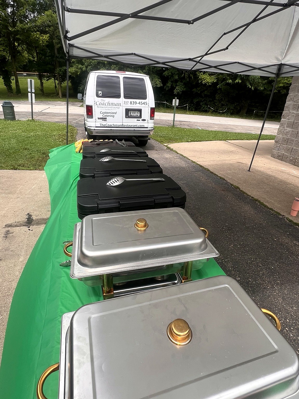 A Coachman buffet ready for an outdoor event